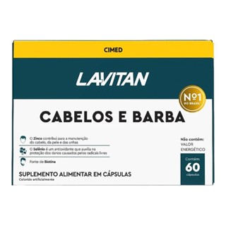 LAVITAN CABELOS E BARBA COM 60 CÁPSULAS em Oferta na Shopee