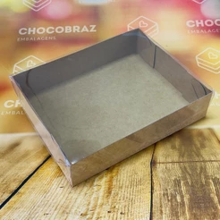 10~50 CAIXA COM VISOR KRAFT (20 DOCES) 14x4x17,5 ID5050 (IDEIA) ESSENCIAL (CHOCO)