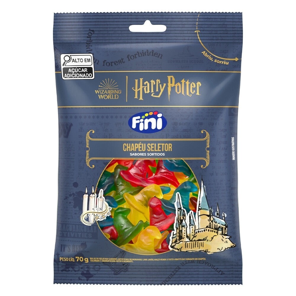 Bala Gelatina Fini Harry Potter Chapéu Seletor 70g - Food & Beverages
