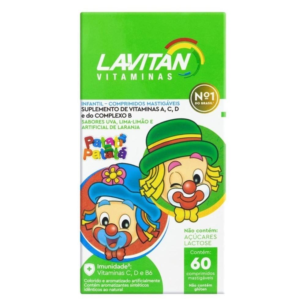 Lavitan Infantil Patati Patata 60 Comprimidos Mastigaveis - Health