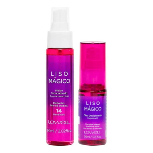Liso Mágico Fluido Termoativo 60ml + Óleo Disciplinante 30ml em Oferta na Shopee