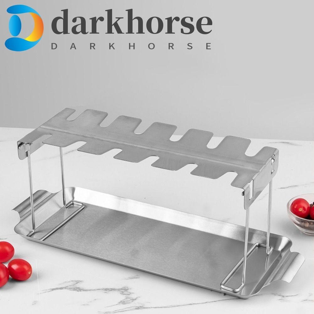 DARKHORSE Chicken Leg Wing Rack , Suporte Para Churrasqueira Removível De Aço Inoxidável , Acessórios Churrasqueiras-Economia De Espaço Portátil Com Drip Pan Shelf Restaurant