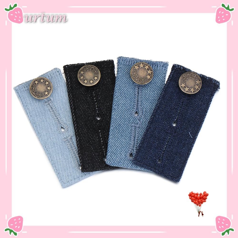 URTUM 4 Pcs Calças Extensores Botões Ajustáveis DIY Artesanato Costura Botão Prendedor De Roupas