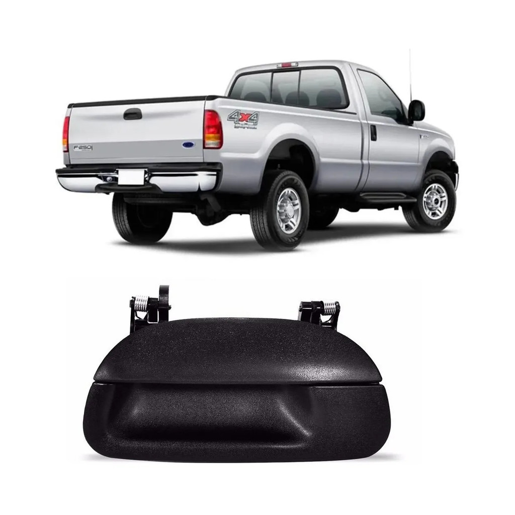 MACANETA EXTERNA TAMPA TRASEIRA CACAMBA F250 PRETA em Oferta na Shopee