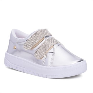 Tênis Infantil Menina Fashion Casual Calce Fácil Tiras Strass Moda em Oferta na Shopee