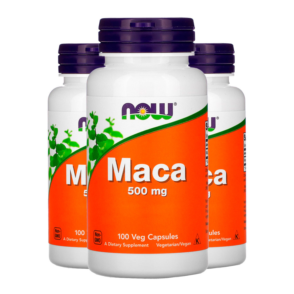 Kit 3x Maca Peruana 500mg Now Foods 100Veg Caps/Made in Usa - Health