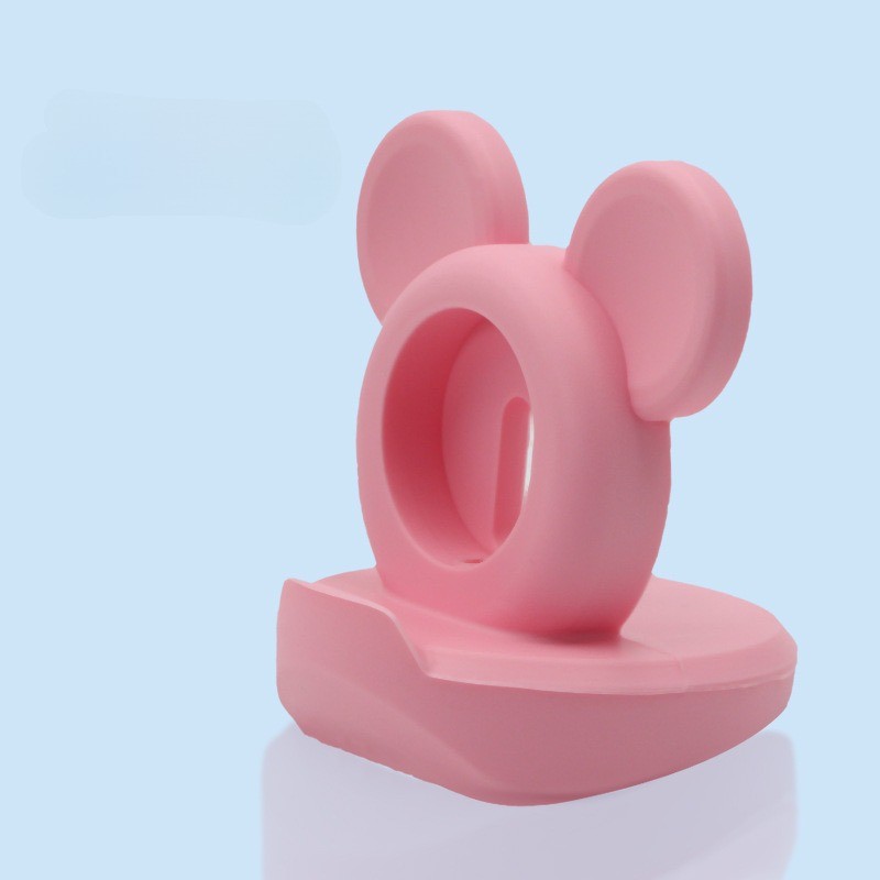 Suporte De Mesa Para Apple Watch Série 10 9 8 7 6 SE 5 E 4 iWatch Carregador De silicone 46mm 45mm 44mm 42mm 41mm 40mm C - detalhe