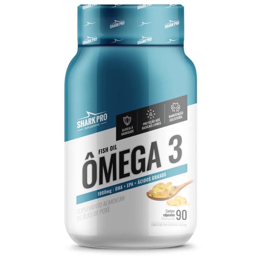 Omega 3 C/90 Cápsulas Shark Pro em Oferta na Shopee