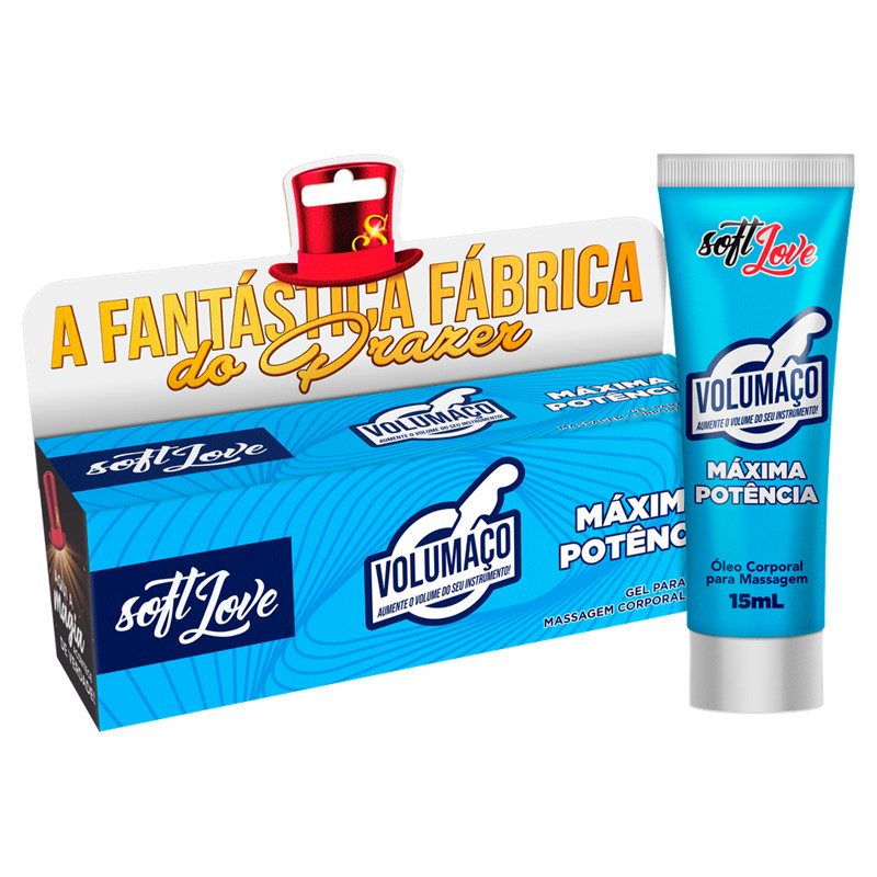 Gel Excitante Masculino Máxima Potência - Soft Love Volumaço | 15ml em Oferta na Shopee
