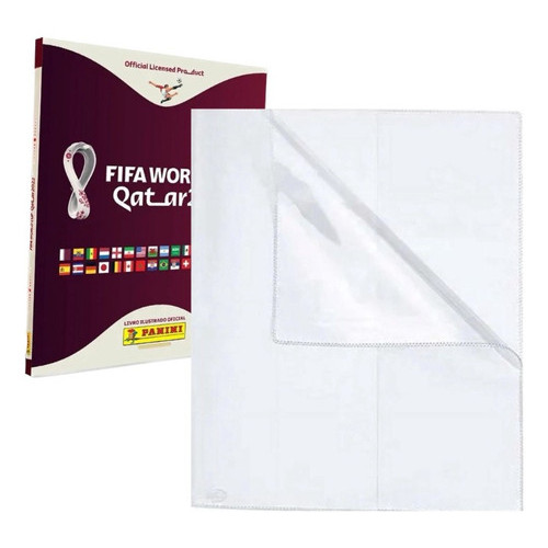 Capa Proteção De Álbum De Figurinhas Copa Do Mundo 2022 Qatar Transparente