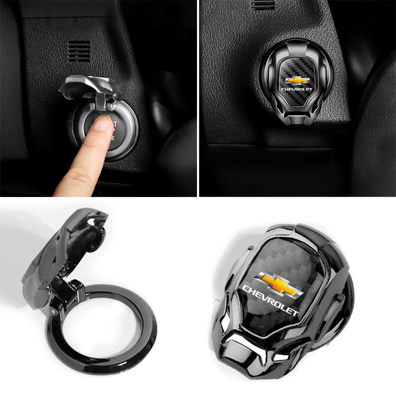Car One-click Start Protective Cover Interior Button Decoration Sticker For Chevrolet Cruze Spark Sonic Camaro Volt Bolt