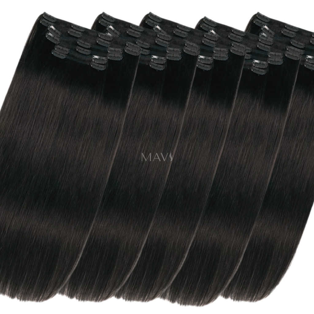 Mega Hair no TIC TAC 100% Humano 45cm Liso Castanho 100g