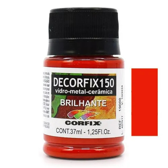 Tinta Decorfix 150 Brilhante Corfix - 313 Vermelho Fogo (37 ml)