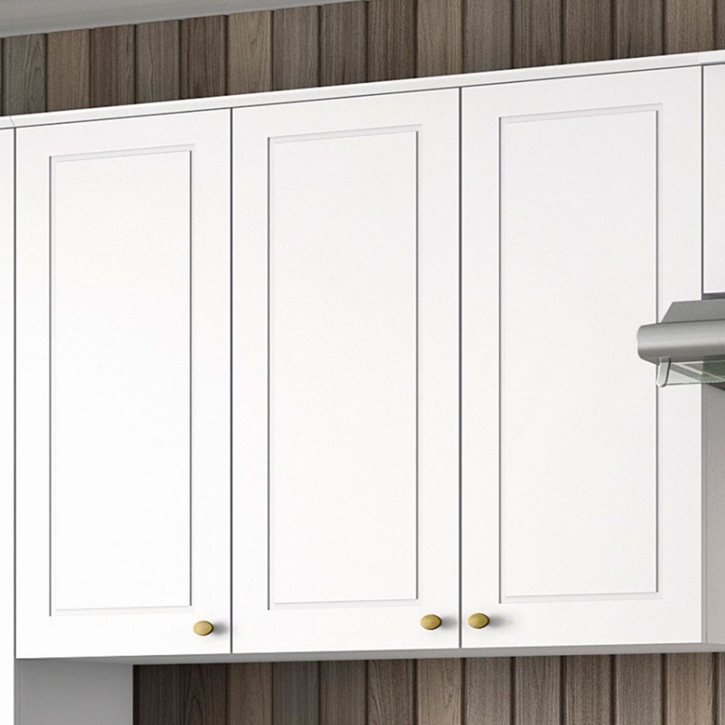 Armário Aéreo Cozinha Nova York 3 Portas 3 Prateleiras Branco Hp - Henn em Oferta na Shopee