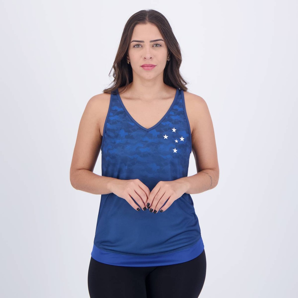 Regata Cruzeiro Canoeing Feminina Azul Marinho - Women Clothes