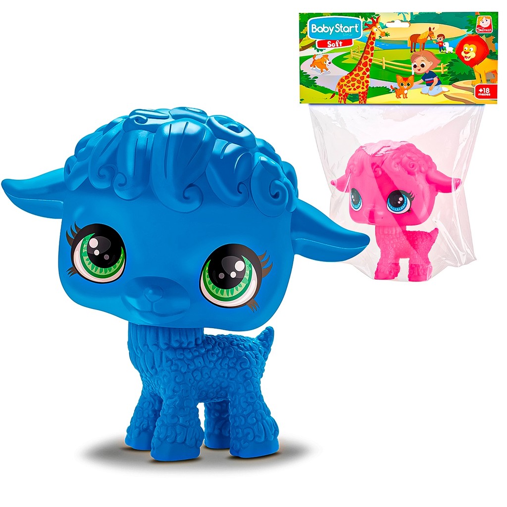 Boneco Pet Ovelha Baby Start Soft Vinil Macio Para Bebês Silmar Brinquedos