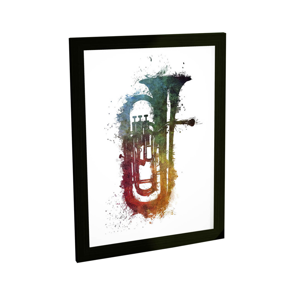 Quadro Decorativo Tuba Instrumento Musical Ilustração Decoração