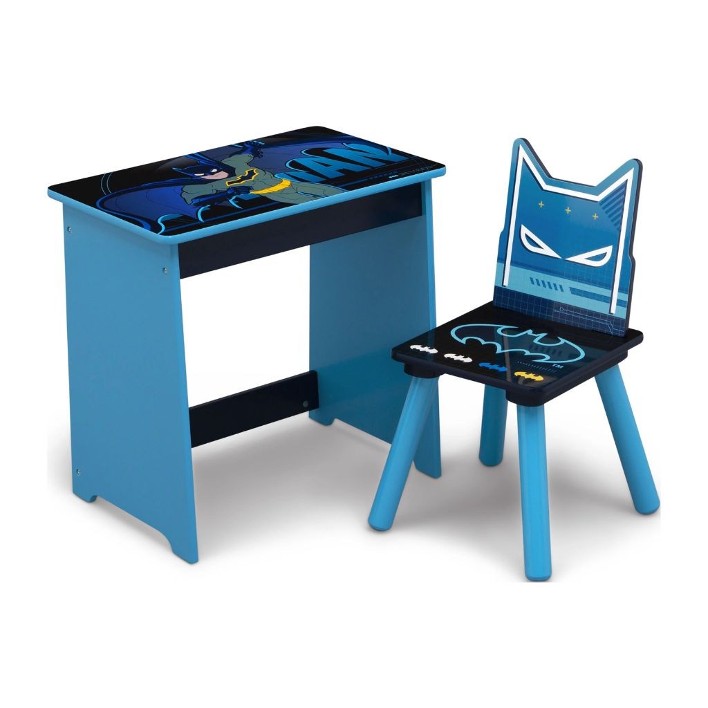 Jogo de Escrivaninha Infantil Mesa + Cadeira Batmam