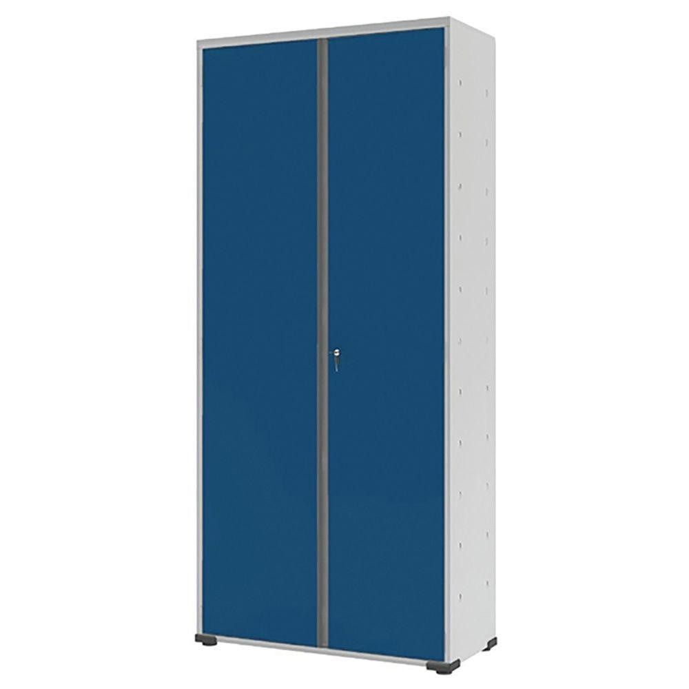 Armário de Aço 2 Portas Multiuso Organizador Escritório 4 Prateleiras EA301 Azul em Oferta na Shopee