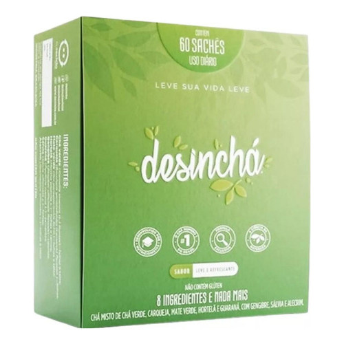 Chá Desinchá Dia Suplemento 60un - Sabor Natural em Oferta na Shopee