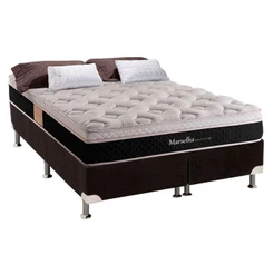 Conjunto Box Queen: Colchão Molas Herval Maxspring Marselha + Base CRC Suede Black(158x198)