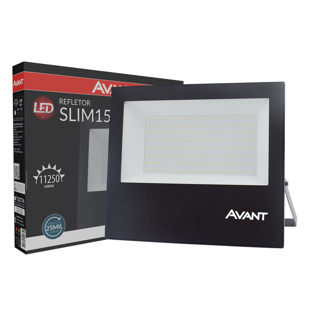 Refletor Led Slim 150w 11250lm 6500k Bivolt Ip65 Avant em Oferta na Shopee