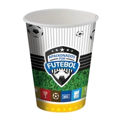 8~40 COPO PAPEL FESTA FUTEBOL 200ML FESTCOLOR (CHOCO)