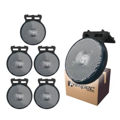 Kit 6 Lanterna Lateral LED Para Carreta Caminhão Trailer Reboque Com Suporte Cristal P 65mm
