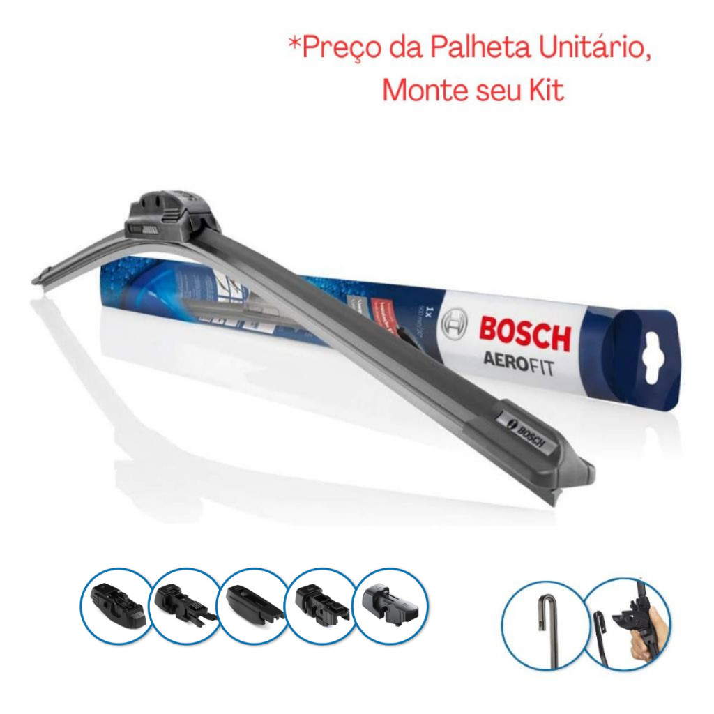 Palheta Limpador De Parabrisa CLIP Bosch Original Carro Caminhonete Aerofit MULTICLIP
