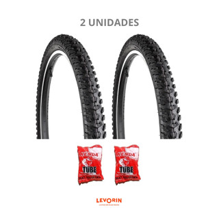 Par Pneu Bicicleta Levorin Excess 26x1.95 + 2 Camaras Kenda - 2UN em Oferta na Shopee