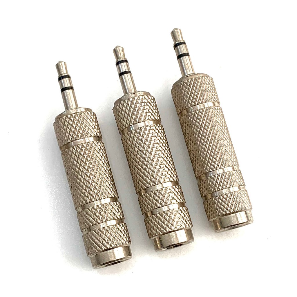 Kit 03 Adaptador P10 Fêmea X P2 Macho Stereo Auxiliar Som