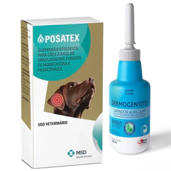Posatex 17,5ml Msd + Dermogen Oto Limpador Auricular Kit