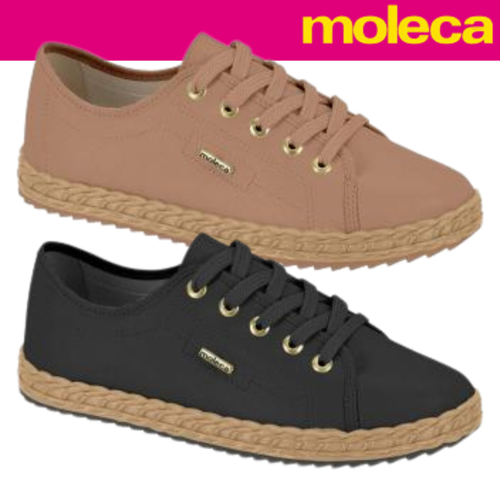 Tenis Feminino Moleca Basico Casual Conforto em Oferta na Shopee