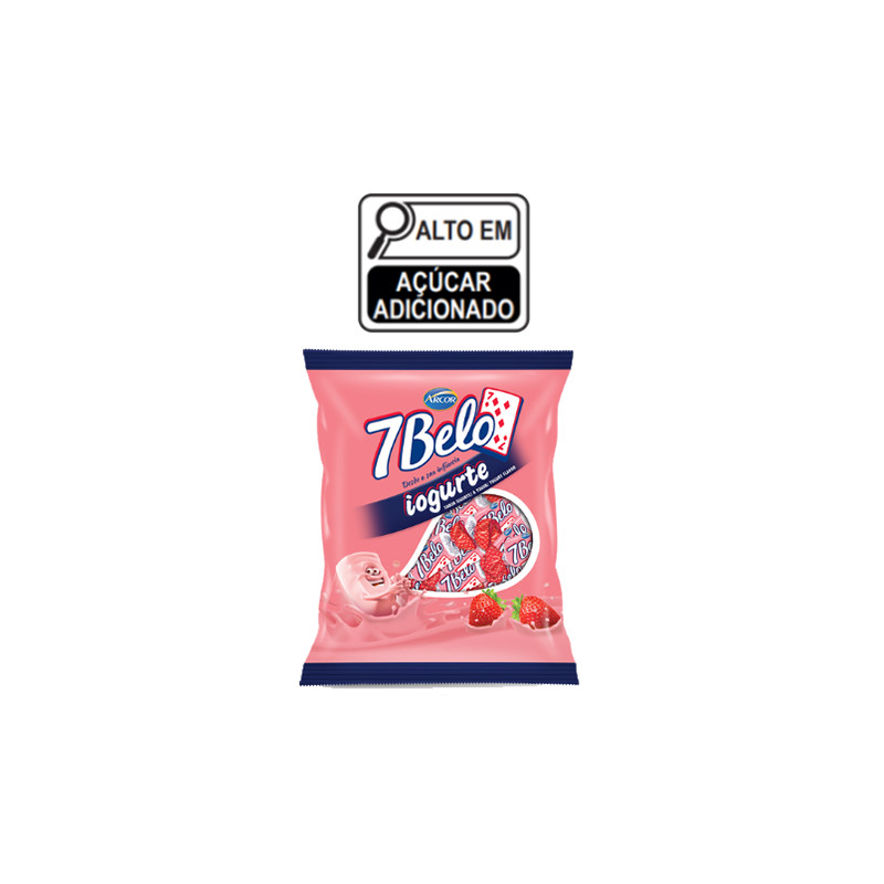 Bala Mastigável 7 Belo Iogurte Arcor 100g em Oferta na Shopee
