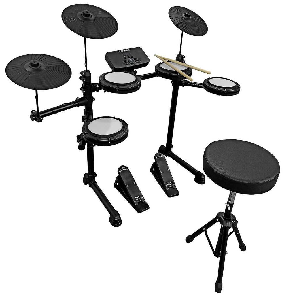 Bateria Eletrônica com 7 Pads 2 Pedais Par de Baquetas em Oferta na Shopee