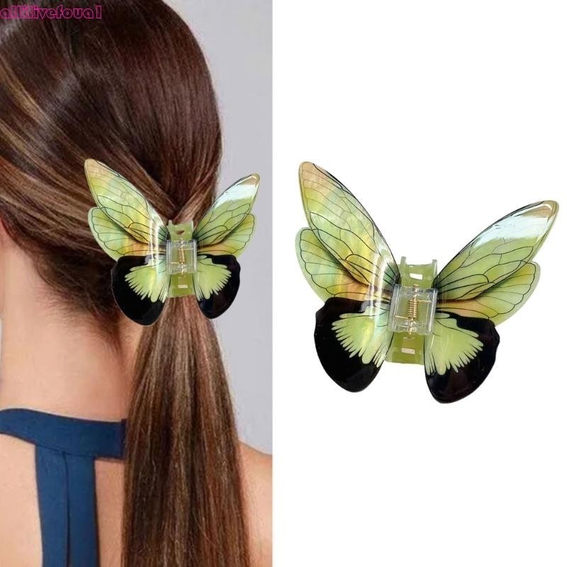 allilivefoua1 Simulação Borboleta Garra Elegante Grampo Cabelo Temperamento Verão Acessório em Oferta na Shopee