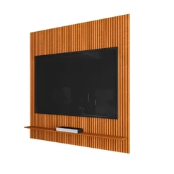 Painel Para Tv Até 55 Polegadas Ripado Impressão 3d Avante 1,34m Cedro Edn