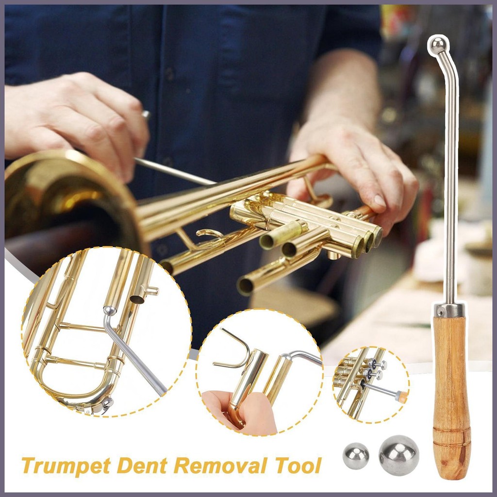 Kit De Reparo De Amassados De Trompete , Ferramentas De Manutenção De Pescoço De Trombone Com Bolas , Cuidados Instrumen