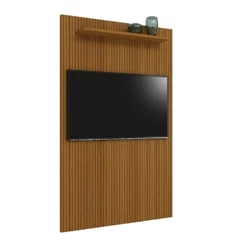 Painel Para Tv Até 55 Polegadas Ripado 3d Egeo Cedro