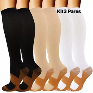 Meias de Compressão para Enfermeiras, Grávidas e Atletas Aliviam Edema e Varizes em Oferta na Shopee