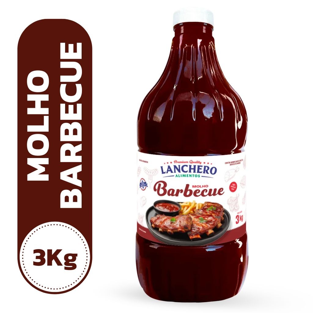 Molho Barbecue Tradicional Lanchero 3kg Pet Defumado para Carnes Lanches e Churrasco Food Service