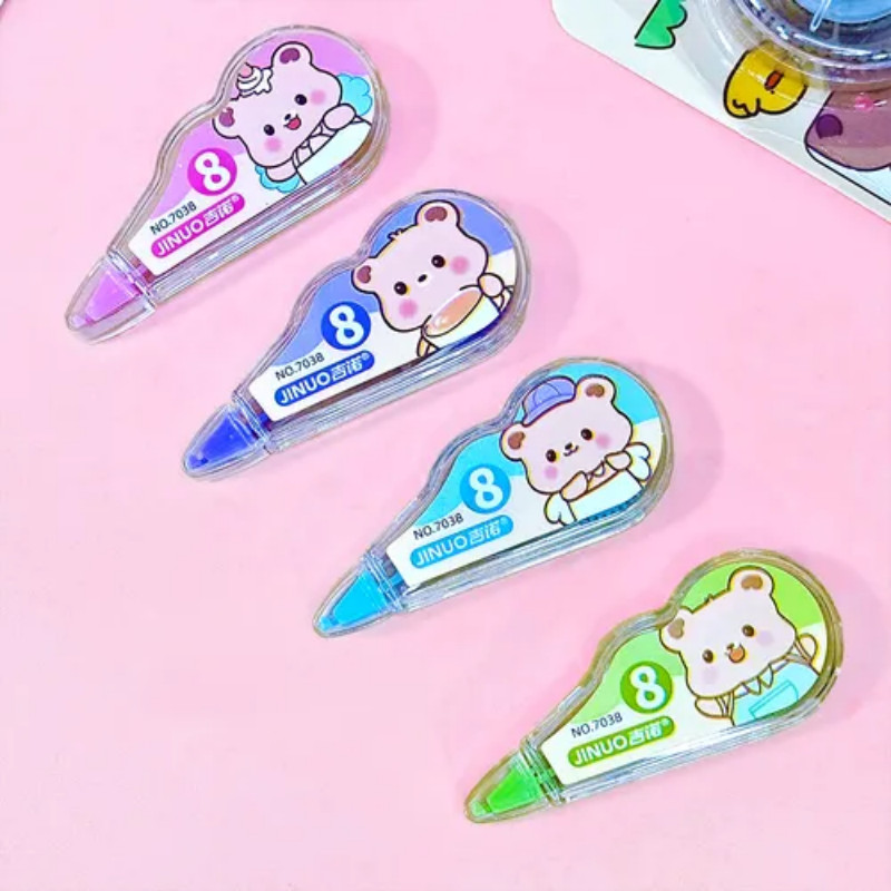 Kit 04 Fita Corretiva Escolar Em Fita Kawaii Sanrio Papelaria Fofa