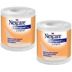 Kit com 2 Fita Micropore Nexcare Bege 50MM X 4,5M 3M