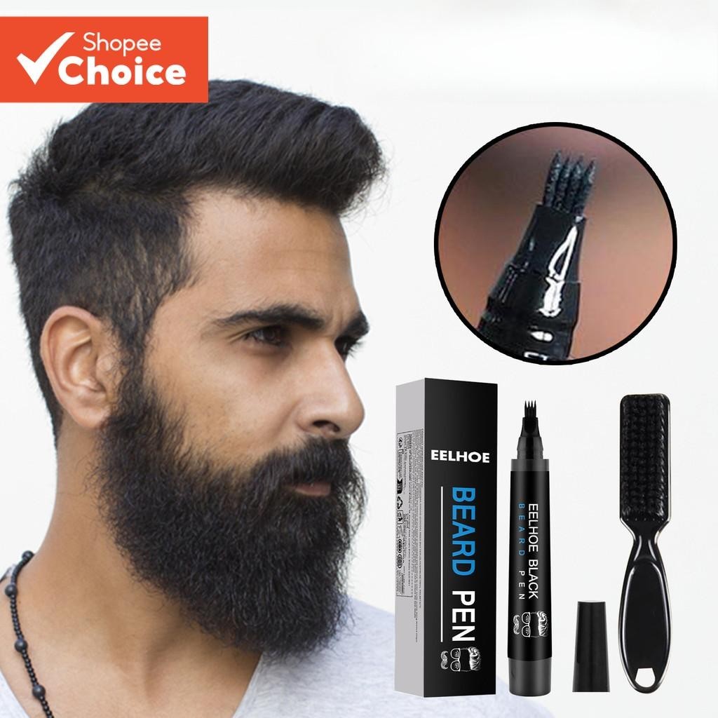 Enchimento De Lápis De Barba Para Homens-Caneta De Impermeável De Longa Duração Com Pincel , Realce Natural