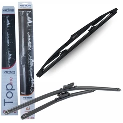 Kit 3 Palhetas Silicone Limpador Parabrisa Dianteiro e Vidro Traseiro Vetor Novo Onix 2020 a 2025