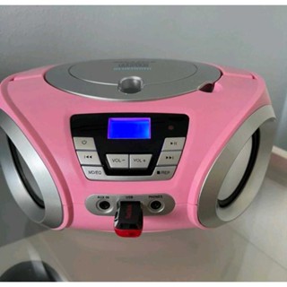 Radio rosa retro vintage Micro System pen drive Bluetooth em Oferta na Shopee
