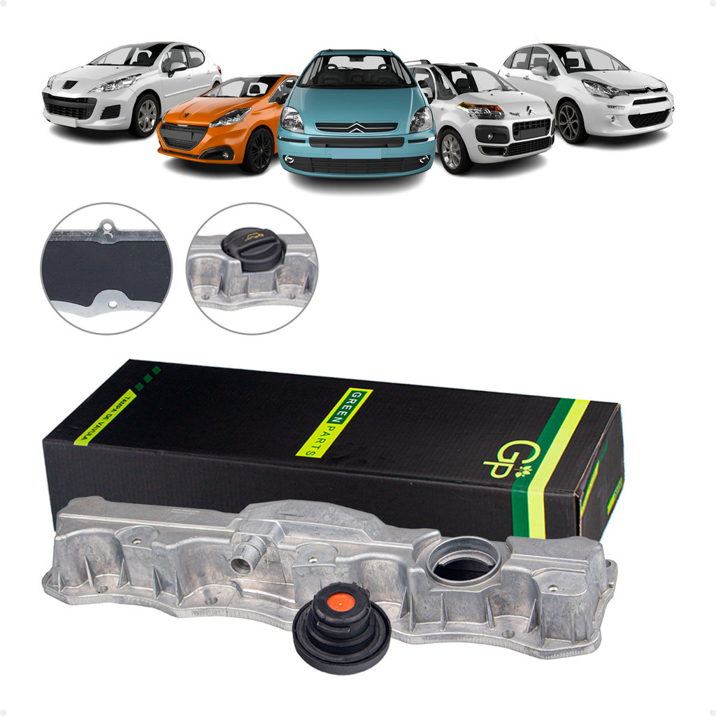 Tampa de Válvula da Exaustão Citroen Aircross C3 C4/ Peugeot 1.6 16V 206 207 208 307 308 TU5JP4 EC5JP4 (Alumínio)