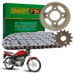 Kit Transmissão Relação Com Retentor Cg Fan 125 2009 2010 2011 2012 2013