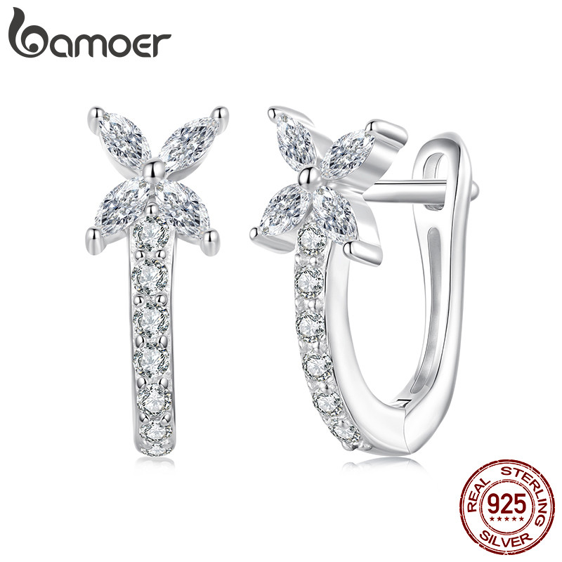 Bamoer 925 Brincos De Prata Esterlina Originais Folhas De Outono Joias Antialérgicas Presente Para Mulheres em Oferta na Shopee