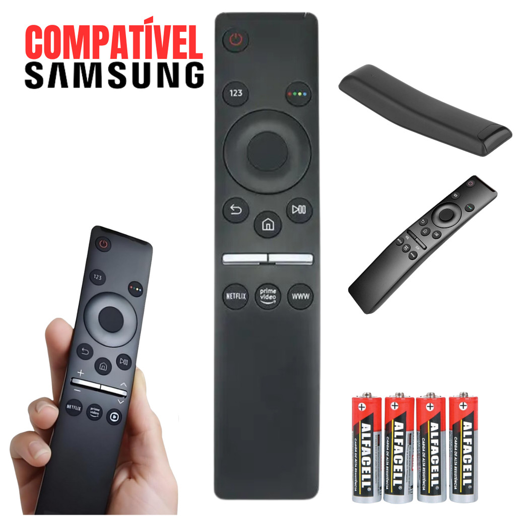 Controle Remoto para TV Samsung Smart 4K LED Universal Botão Aplicativos com Pilhas